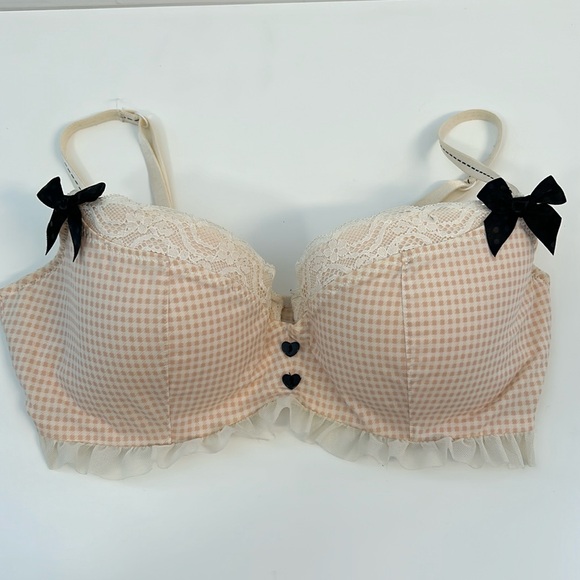 Other - Adorable checkered pink and white 34C bra